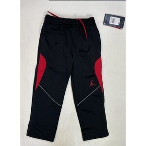 Nike Air Jordan Therma Fit Track Pants Boys Size 4 Black Red NWT 852203